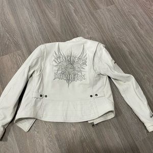 White leather authentic Harley Davidson jacket